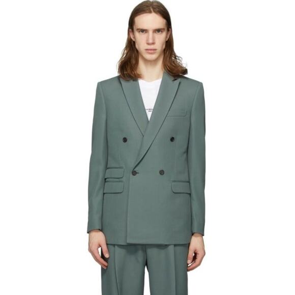 NWT Men's Stella McCartney Green Holden Blazer IT 50 US 40 Double Breasted $1950
